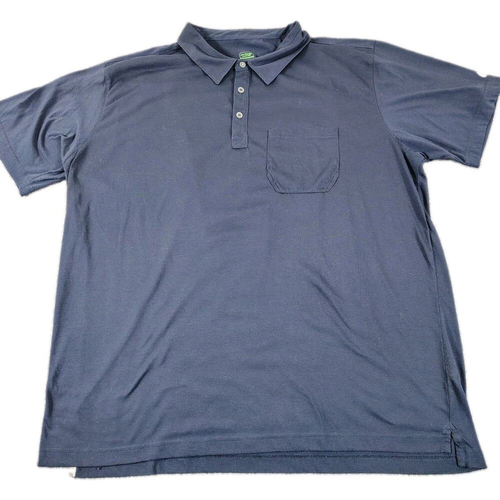 Stio Divide Polo Shirt Men's XXL Blue Cotton Stretch Outdoor Everyday Casual GUC